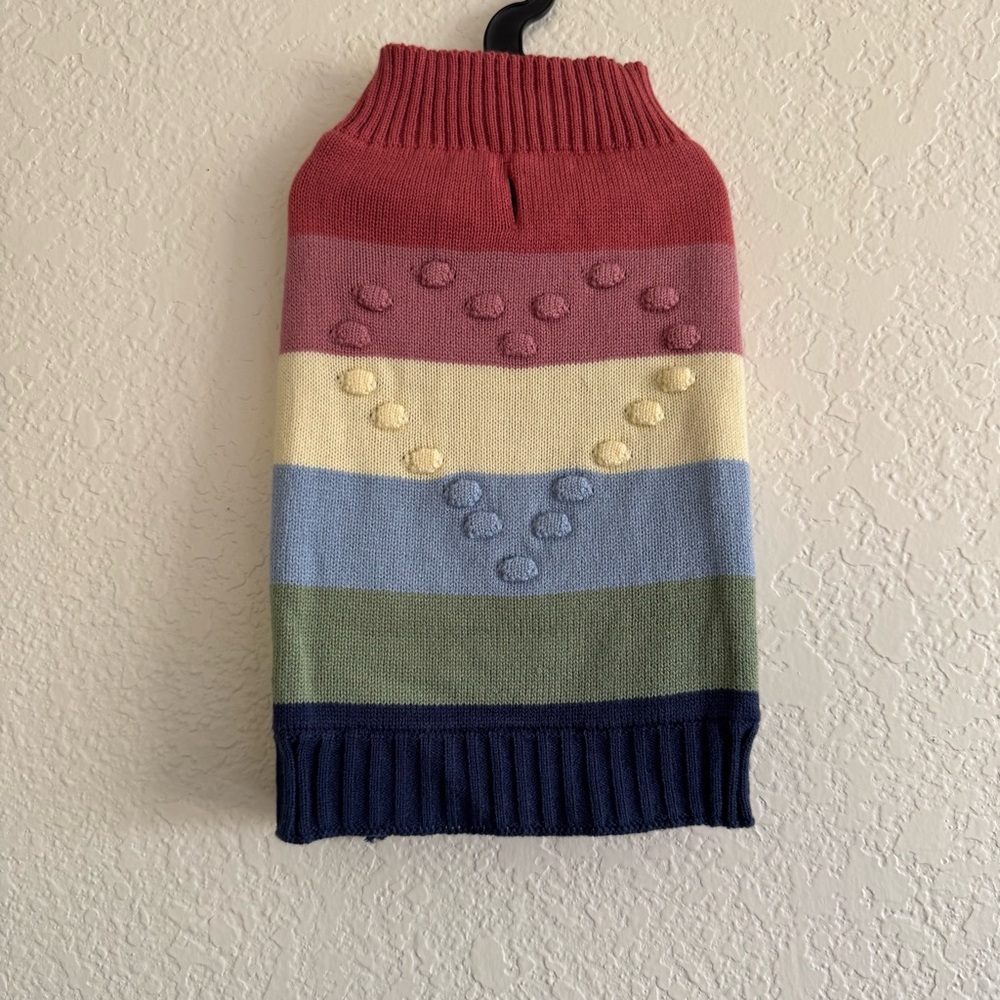 Rachel Zoe Multicolor Striped Dog Sweater